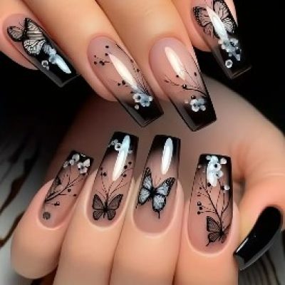 Ballet Shape Wearable Nails 24pcs