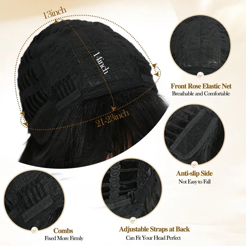 Straight Layered Wig with Bangs - Image 5